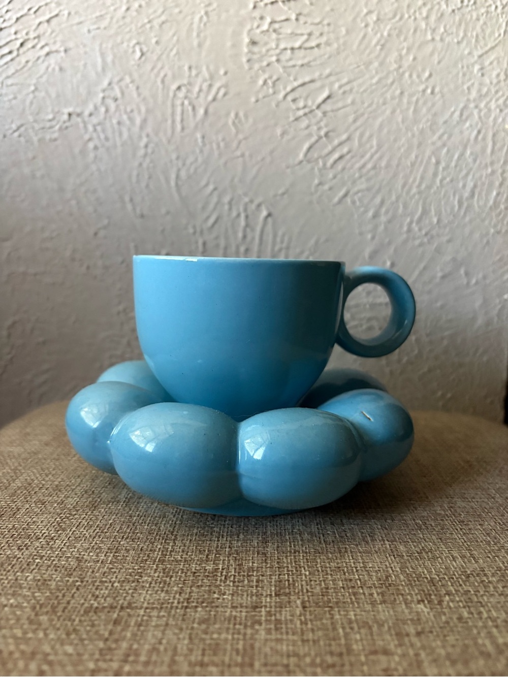 Blue Ceramic Cup and Saucer Set - Home Kitchen